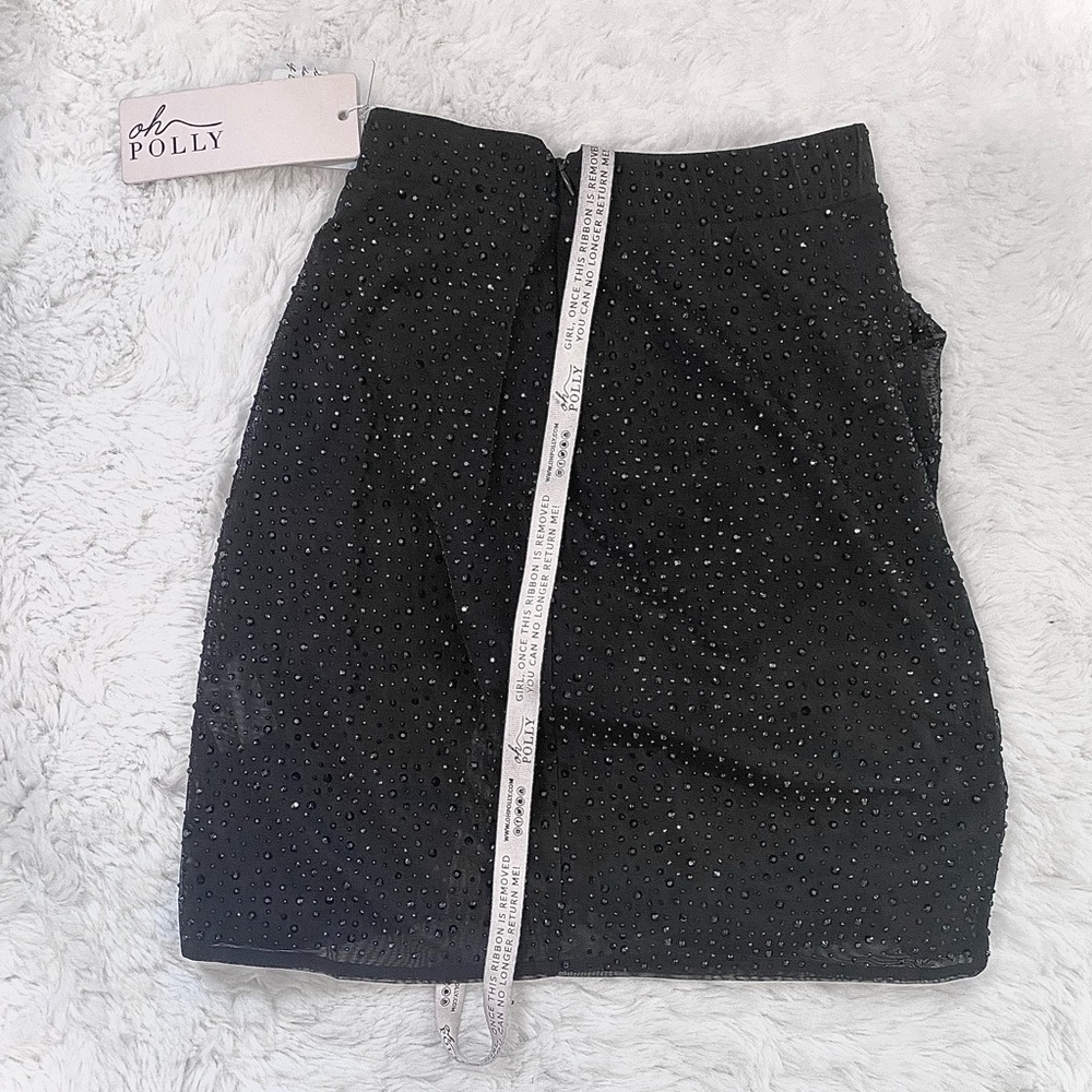 Oh Polly Glitter Mini Skirt